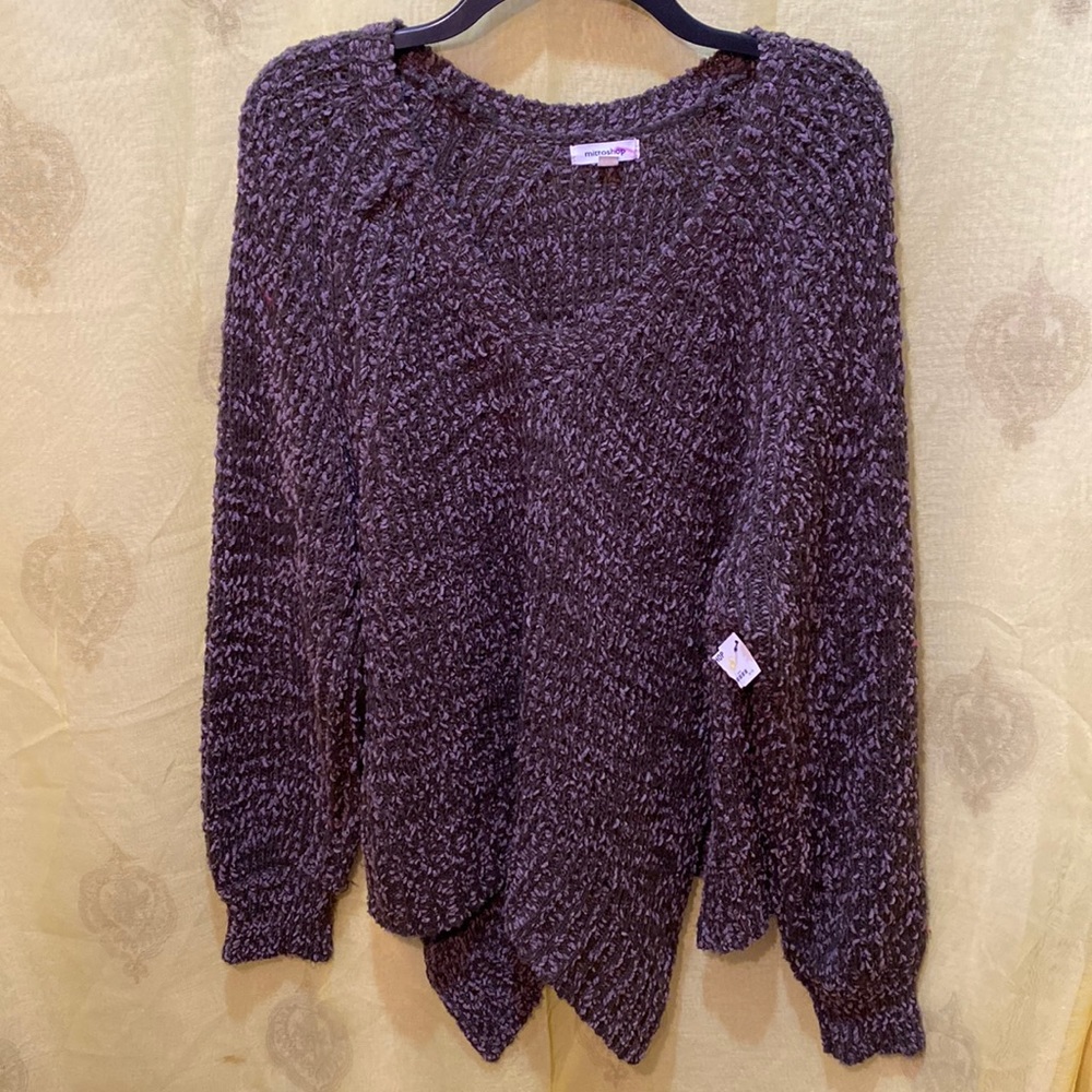 OWT MITTO SHOP OVERSIZED LONG SLEEVE V-NECK SWEATER SZ S/M